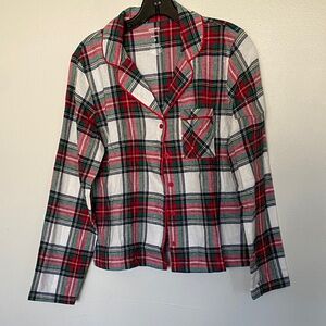 Sonoma Festive Plaid Pajama Top